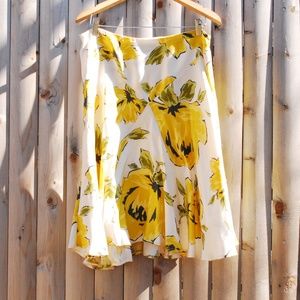 Silk Floral Beth Bowley Anthropologie Skirt 12